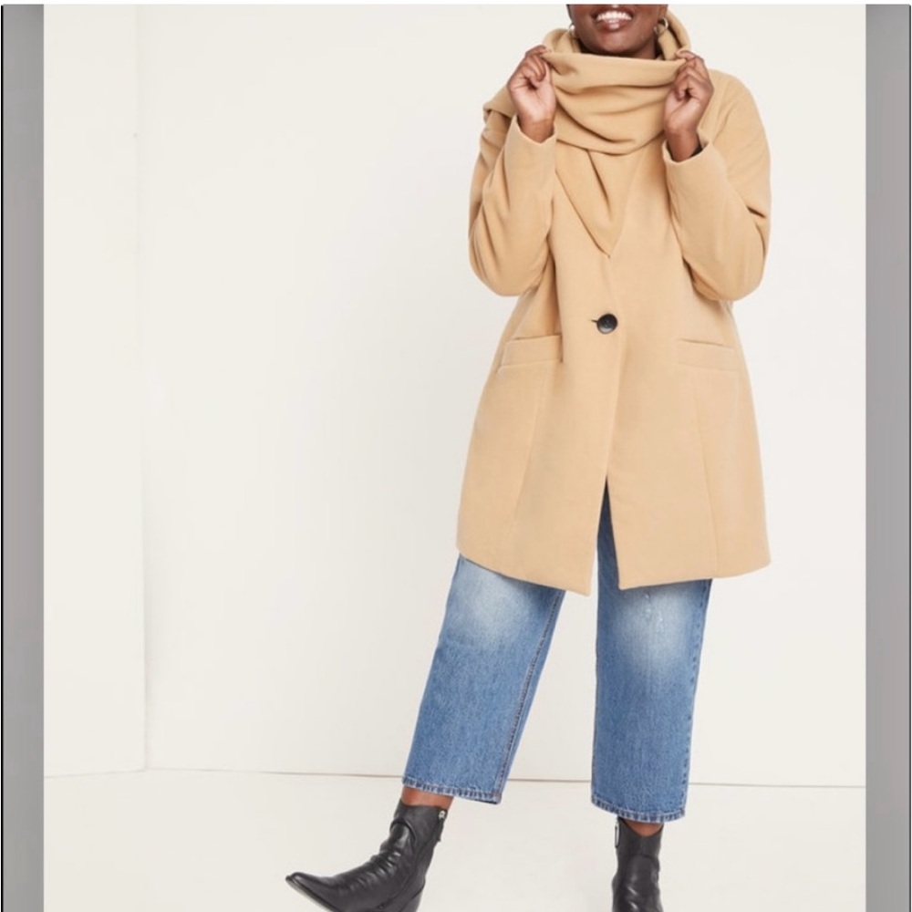 Eloquii Camel Tan Scarf Coat Size 18/20